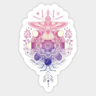 Hummingbird Mandala Sticker